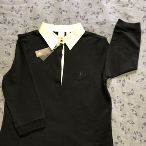 NWT Nusport 3/4 sleeve black polo